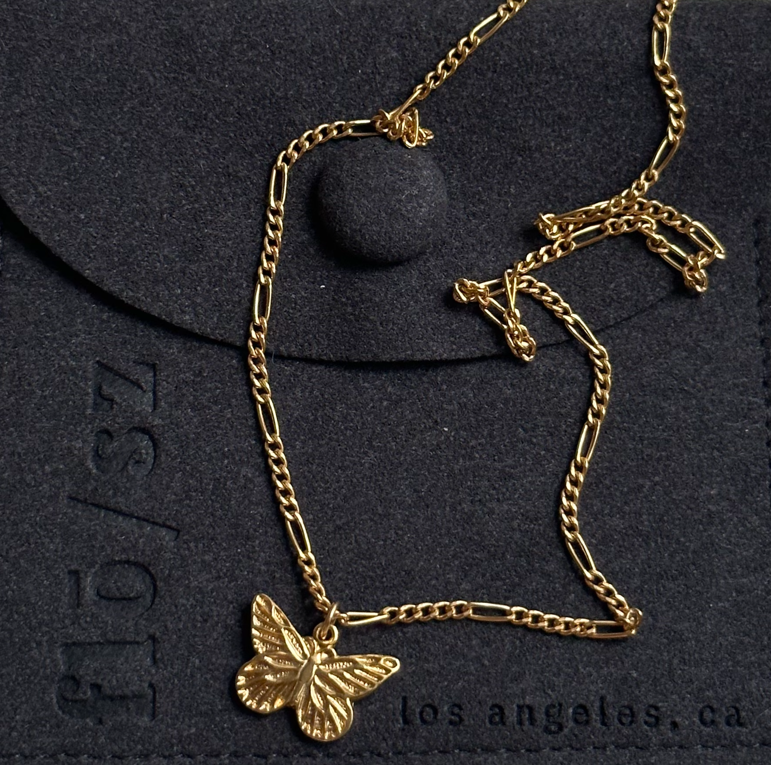 Dainty 14k online gold butterfly necklace