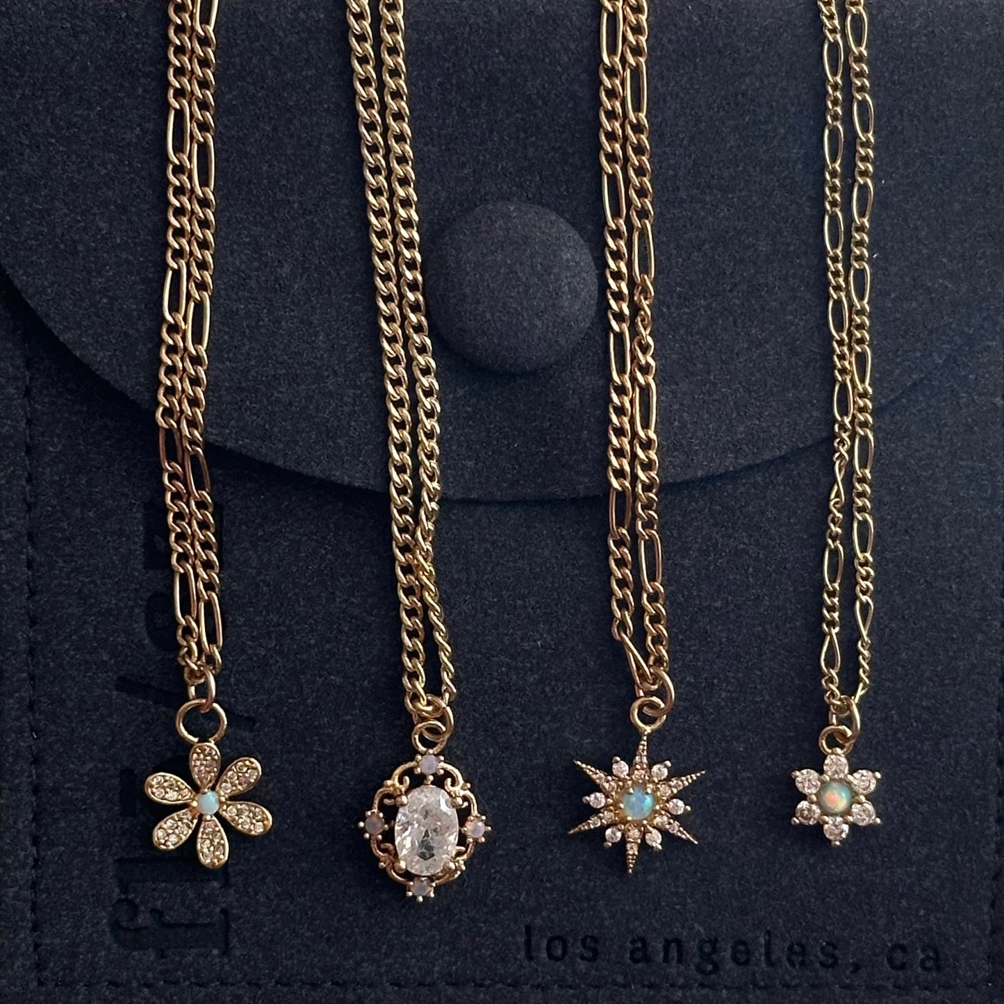 Dainty Opal Flower Necklace